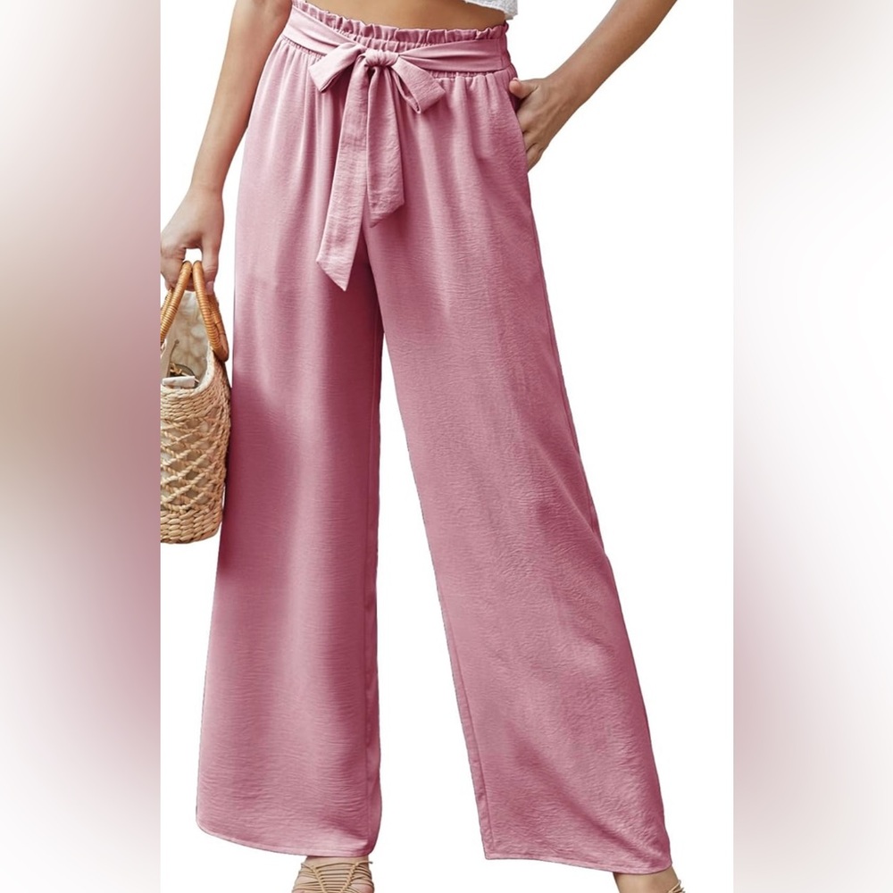 Feiersi Women Casual Wide Leg Pants High Waisted, size  XL